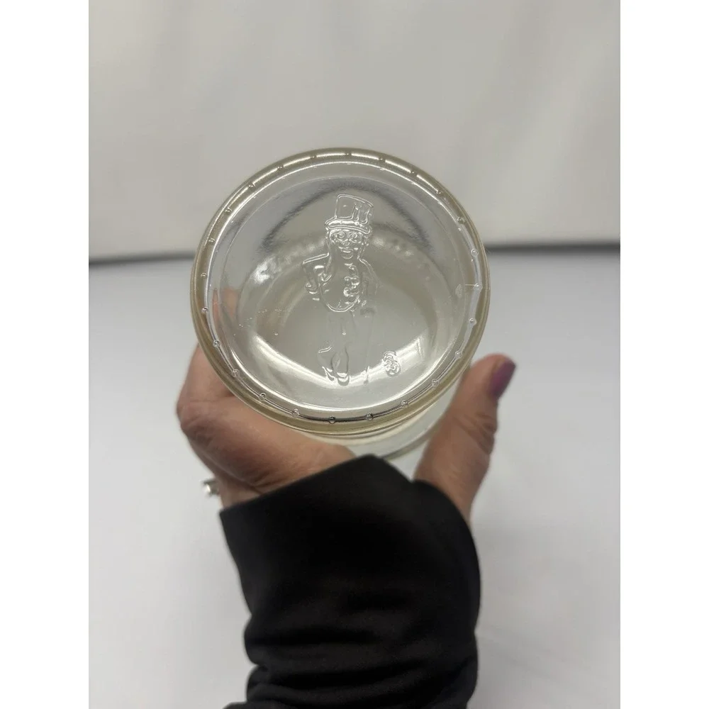 Vintage‎ 1991 Mr Peanut Planters Clear Glass Jar With Lid Canister Anniversary